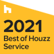 A Best of houzz 2021 award graphic for use on a website.